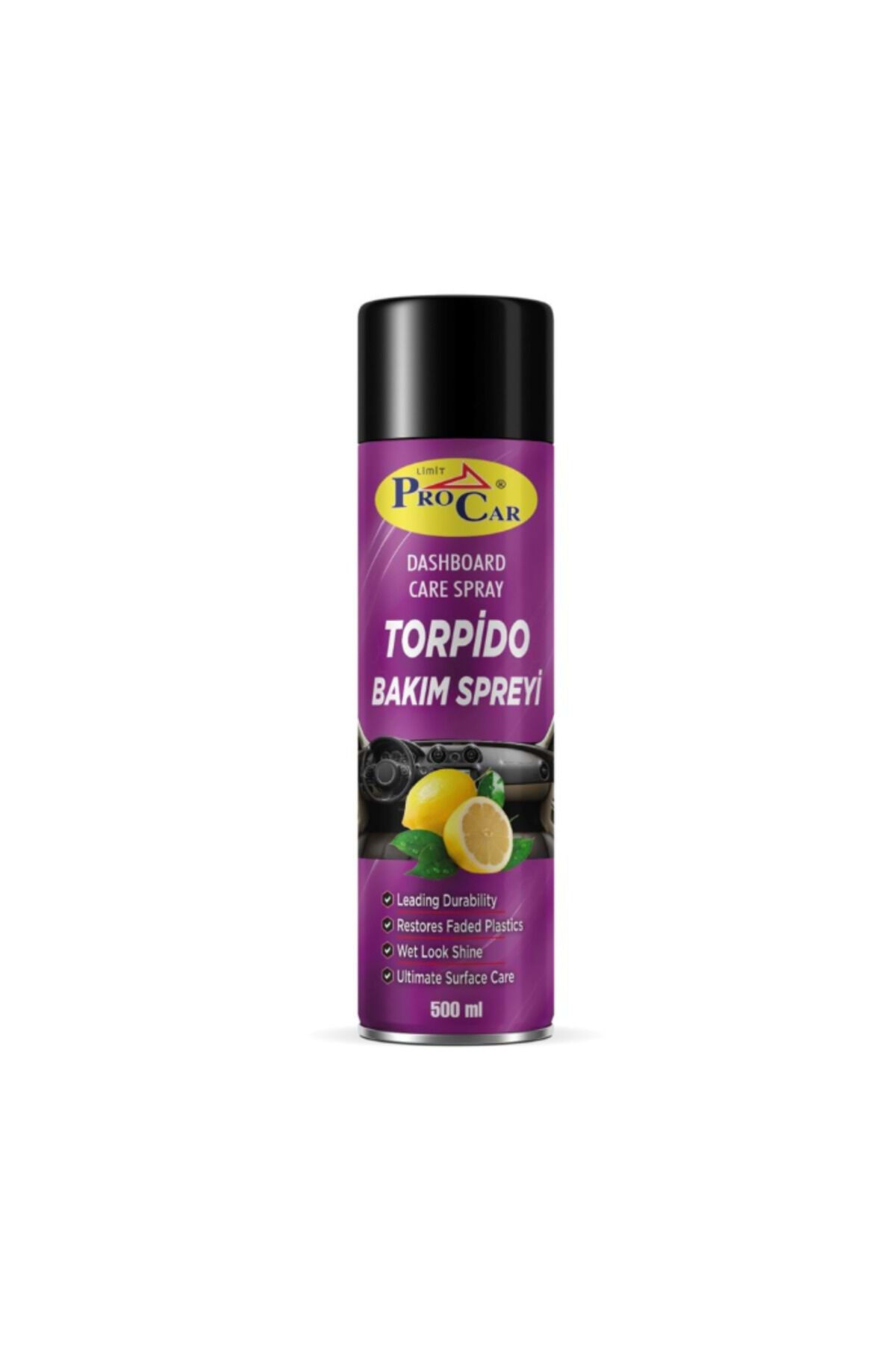 Torpido Parlatıcı ve Bakım Spreyi Limon Kokulu 500 ML - Toz İtici, Çatlak Önleyici