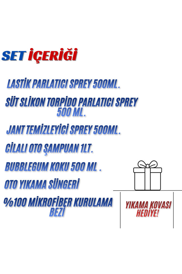 Premium 7+1 Profesyonel Oto Bakım Seti - Detaylı İç ve Dış Temizlik Paketi