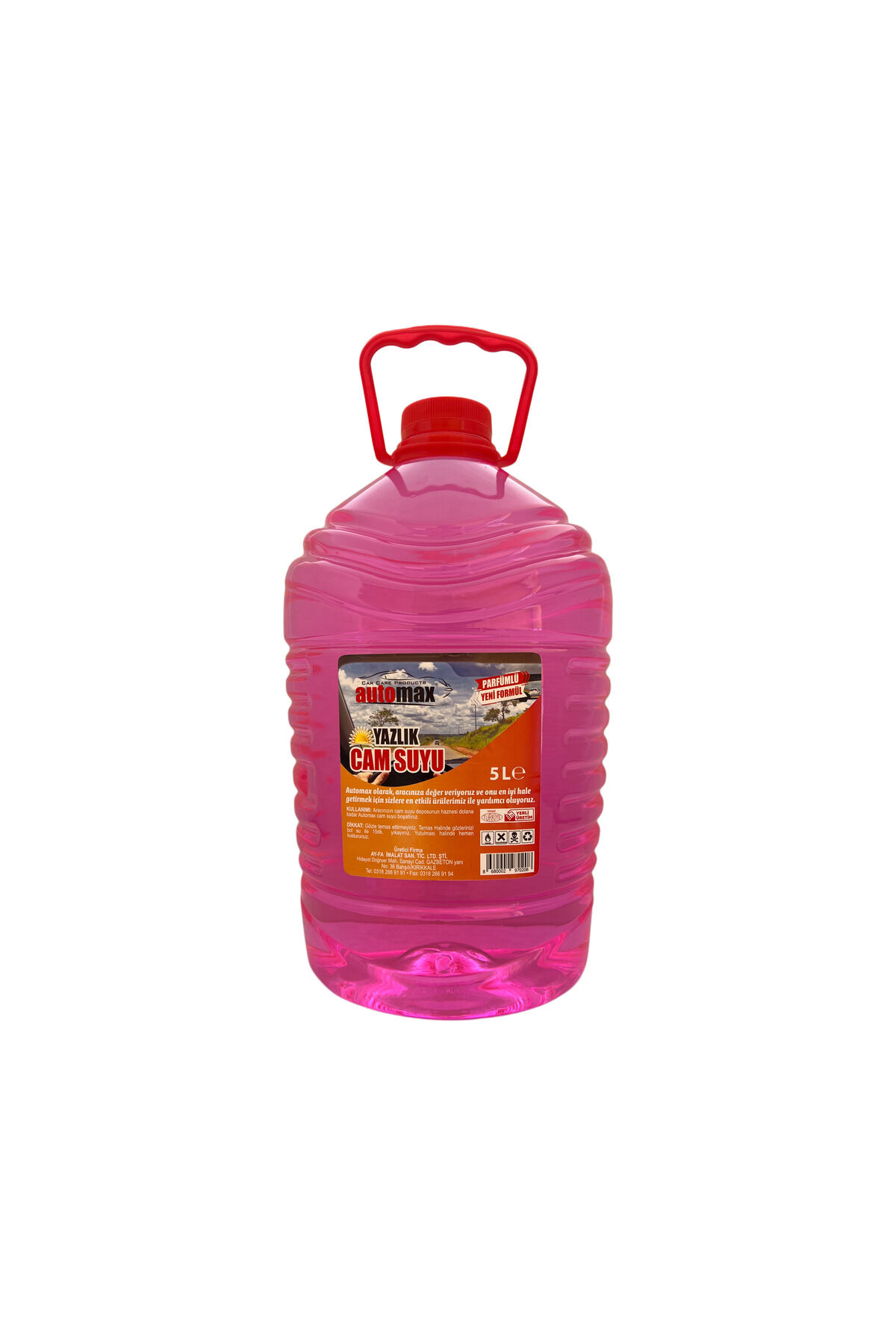 Yazlık Oto Cam Suyu 5 Litre - Sineklik, Böcek ve Reçine Sökücü Leke Karşıtı Silecek Suyu
