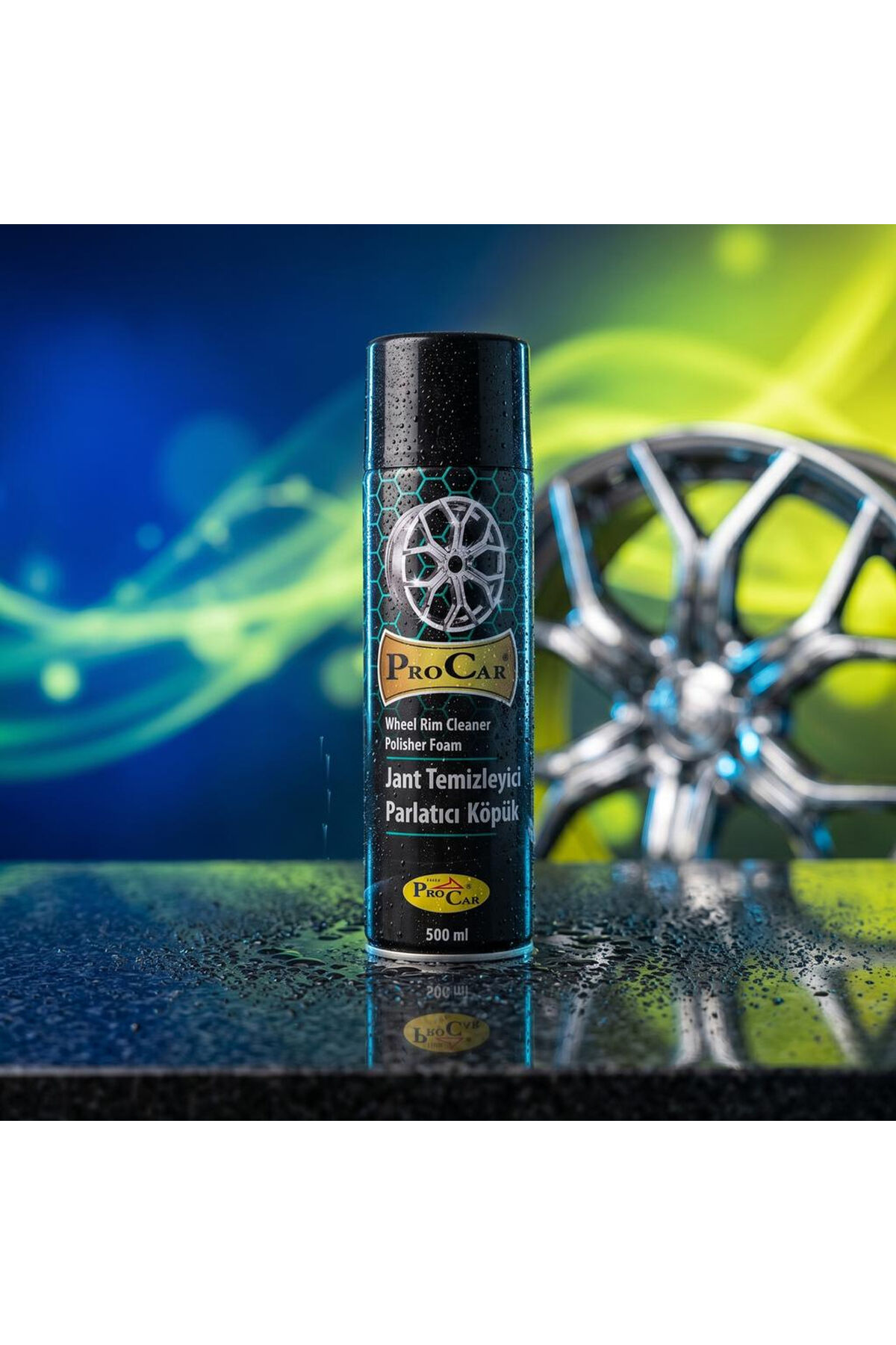 500 ml Aerosol Jant Temizleyici Sprey - Demir Tozu, Balata Kiri Sökücü ve Güçlü Parlatıcı