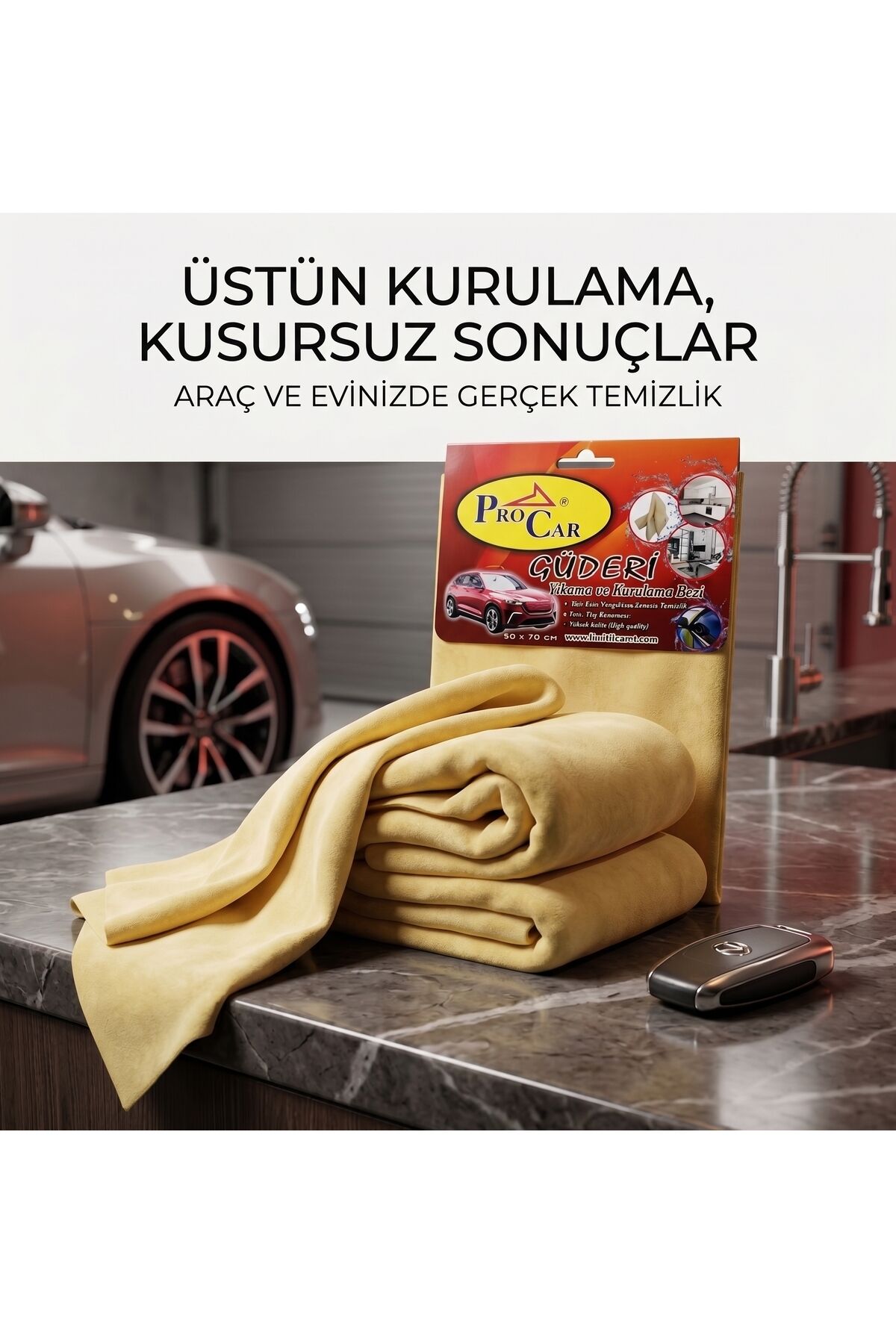 GÜDERİ YIKAMA VE KURULAMA BEZİ 50x70 Cm