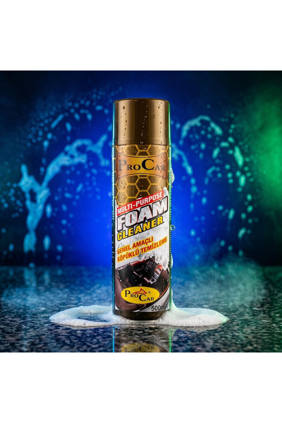 500 ml Köpüklü Genel Amaçlı Temizleyici Sprey - Araç İçi Koltuk, Tavan ve Kumaş Leke Sökücü