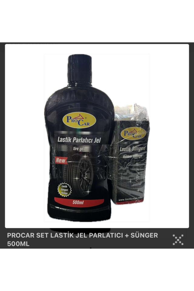 Lastik Parlatıcı Jel Parlatma Süngeri Hediyeli